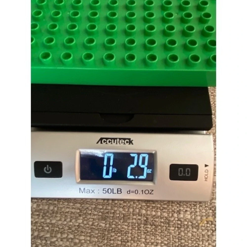 Green Building Block Baseplate Rectangular Construction Foundation Plate 2.9oz